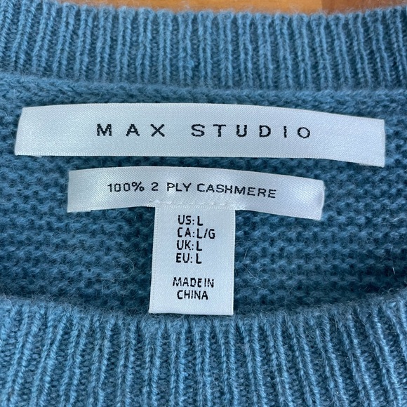 Max Studio 100% 2 ply cashmere sweater large (read) - Picture 5 of 9